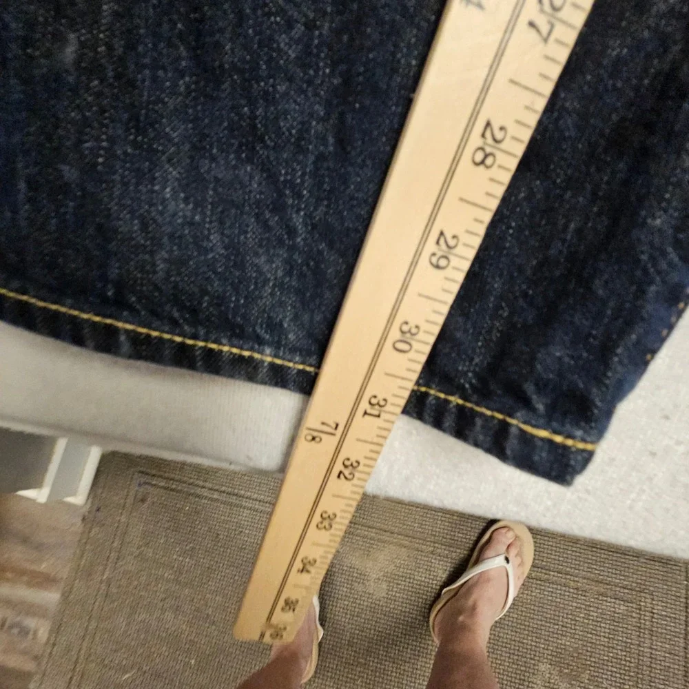Old Navy Loose Fit Dark Wash Indigo Denim Jeans Mens 36x32 Baggy Wide Leg